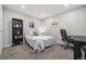 Bright bedroom with carpet, desk and shelves at 2227 Canyon Blvd # 162B, Boulder, CO 80302