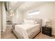 Comfortable main bedroom with large bed, bedside tables, and modern decor at 3198 Blake St # 502, Denver, CO 80205