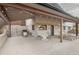 Outdoor patio with seating, string lights, and grill at 12628 N 3Rd St, Parker, CO 80134