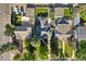 Aerial view of a neighborhood showcasing the home's location and surrounding properties at 1380 Magnolia St, Denver, CO 80220