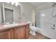 Full bathroom featuring a tub and shower combination and single sink vanity at 8300 Fairmount Dr # Ff104, Denver, CO 80247