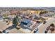 Aerial view of property highlighting the backyard, landscaping, and neighborhood at 4620 Blackhawk Way, Denver, CO 80239