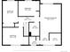 Third floor plan featuring four bedrooms, two baths, a walk-in closet, and a hall at 4620 Blackhawk Way, Denver, CO 80239