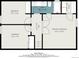 Detailed floor plan showcasing the bedrooms, bathrooms, and hall layout with dimensions at 19962 E Kent Dr, Aurora, CO 80013