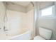 Clean and well-maintained bathroom shower with white tiling and modern fixtures at 2446 S Gibralter Way, Aurora, CO 80013