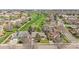 Panoramic aerial view of homes backing onto a golf course, highlighting community living and green landscapes at 8468 Chase Dr, Arvada, CO 80003