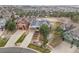 Aerial view showcases the home's location within a neighborhood and landscape at 1975 Wild Star Way, Castle Rock, CO 80104