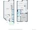 Detailed floorplans of both stories showcasing the layout of the home, including living spaces and bedroom at 1320 S Monaco St Pkwy # 3, Denver, CO 80224
