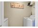 Practical laundry room featuring a washing machine and dryer at 1320 S Monaco St Pkwy # 3, Denver, CO 80224