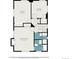 Second floor plan showcasing bedroom, bathroom, and primary bedroom layout at 7 Elati St, Denver, CO 80223