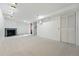 Spacious basement with fireplace and carpet offers flexible living and entertainment space at 2975 S Jackson St, Denver, CO 80210