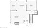 First floor plan showcasing living room, kitchen, dining room, back patio, and stairs at 6917 E Girard Ave, Denver, CO 80224