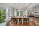 Elegant dining room featuring hardwood floors, decorative lighting, and plenty of natural light at 9552 E Caley Cir, Englewood, CO 80111