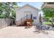 Backyard featuring an outbuilding with a private entrance, and an inviting patio area at 250 W Midway Blvd, Broomfield, CO 80020