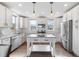 Bright kitchen featuring stainless steel appliances, a stylish island, and ample counter space at 10031 Town Ridge Ln, Lone Tree, CO 80124