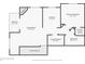 Detailed floorplan featuring a primary bedroom, kitchen, living room, balcony, and bathroom layout at 3262 E 103Rd Dr # 1806, Thornton, CO 80229