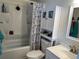 Clean bathroom with modern fixtures and a shower-tub combination at 1901 Clear Creek Dr # A-104, Georgetown, CO 80444