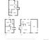 Multi-floor plan featuring bedrooms, kitchen, living room, and dining area layouts at 4858 S Quintero Cir, Aurora, CO 80015