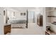 Basement bedroom with a four-poster bed, dresser, and shelving, offering a cozy and private retreat at 8367 Devinney St, Arvada, CO 80005