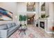 Inviting lobby area with fireplace, artwork, and elegant decor at 111 S Monroe St # B203, Denver, CO 80209