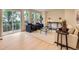 Relaxing living room with neutral tones, plush seating, and sliding door access to the outside at 5206 S Meadow Lark Dr, Castle Rock, CO 80109