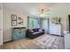 Well lit bedroom provides great closet space, neutral paint, and a ceiling fan at 18680 Knollwood Blvd, Monument, CO 80132