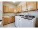 Well-equipped laundry room features a sink, countertop, and ample cabinet space for storage at 13324 W 86Th Dr, Arvada, CO 80005