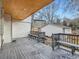 Exterior view of back deck with bench seating at 2310 Willow Creek Dr, Golden, CO 80401