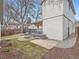 Backyard with seating area, fire pit, and grass at 2310 Willow Creek Dr, Golden, CO 80401