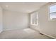 Bright bedroom with carpet, large window, and neutral walls at 6942 Huddersfield Ln, Castle Pines, CO 80108