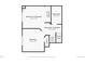 Basement plan with finished basement area, laundry room, bathroom, and bedroom with closet at 1276 S Zeno Cir # A, Aurora, CO 80017