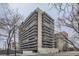 View of a multi-story building with private balconies overlooking the city at 790 N Washington St # 804, Denver, CO 80203