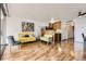 Bright and airy living room with hardwood floors and lots of space to make your own at 790 N Washington St # 804, Denver, CO 80203