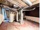 Basement showcasing utilities like a water heater and ductwork at 2710 Stuart St, Denver, CO 80212