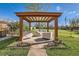 Backyard gazebo featuring comfortable seating, perfect for outdoor relaxation and entertaining at 5420 E 61St Way, Commerce City, CO 80022
