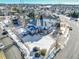 Aerial view of house showcasing curb appeal and neighborhood at 7706 S Duquesne Way, Aurora, CO 80016