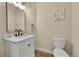 Elegant bathroom with white vanity, black fixtures, and modern decor at 7706 S Duquesne Way, Aurora, CO 80016