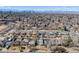 An aerial view of a residential neighborhood on a clear, sunny day at 2645 Jasmine St, Denver, CO 80207