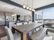 Dining Room with open floor plan, modern light fixture, and scenic views at 11426 Box Turtle Ct, Parker, CO 80134