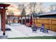 Well designed patio with outdoor seating, firepit, and pergola at 3130 S Krameria St, Denver, CO 80222