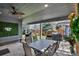 Covered patio with outdoor seating, a ceiling fan, and a view of the backyard at 10046 Brisbane Ln, Highlands Ranch, CO 80130