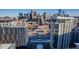 Panoramic city view featuring the skyline and surrounding buildings from the building's exterior at 1700 Bassett St # 513, Denver, CO 80202