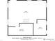 Floor plan of the basement showing large room, office and basement with a staircase and specific room dimensions at 8196 Wetherill Cir, Castle Pines, CO 80108