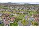 Panoramic aerial view of community homes, green spaces, and walking trails at 5781 S Union Ter, Littleton, CO 80127