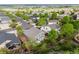 Bird's eye view of a home with an outdoor area, patio furniture, and lush landscaping at 16839 Trail View Cir, Parker, CO 80134