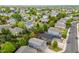 Expansive aerial view captures a neighborhood with mature trees and well-maintained homes in a suburban setting at 16839 Trail View Cir, Parker, CO 80134