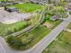 Neighborhood aerial view showcasing the nearby park and open space in a verdant community at 4972 Easley Rd, Golden, CO 80403