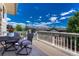 Outdoor deck offers comfortable seating and stunning views of the surrounding neighborhood at 4385 Oakes Mill Ct, Castle Rock, CO 80109