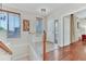 Welcoming foyer with tile flooring, staircase, and an entry closet at 4385 Oakes Mill Ct, Castle Rock, CO 80109