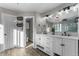 Bathroom featuring double sinks and modern lighting at 24005 High Meadow Dr, Golden, CO 80401